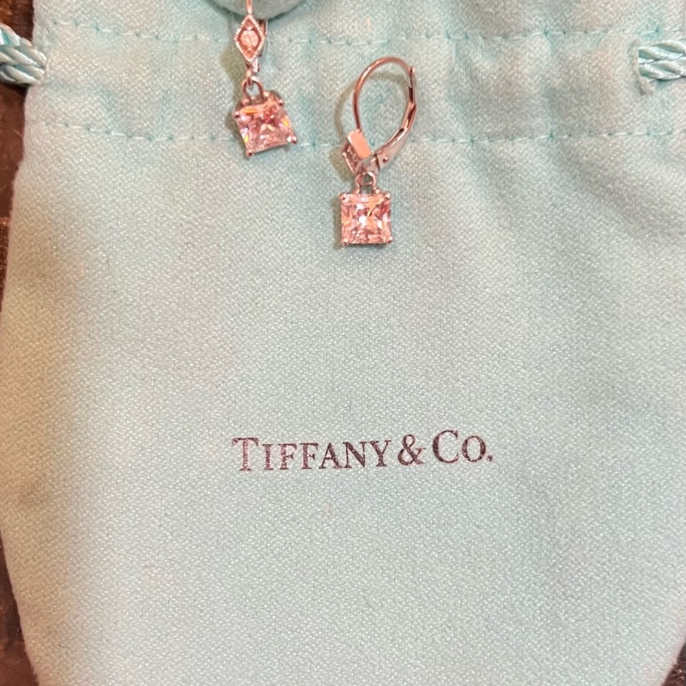 Tacori princess cut French wire fashion Earrings